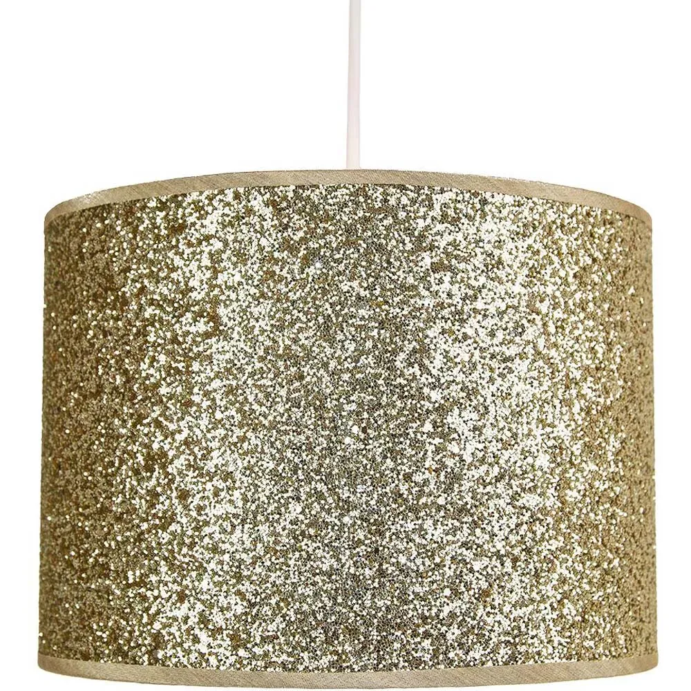 Glitter Fabric Pendant Shade - Gold image