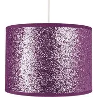 Glitter Fabric Pendant Shade - Purple