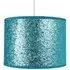 Glitter Fabric Pendant Shade - Teal