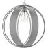 Globe Ceiling Pendant Light Shade - Grey, Faux Silk