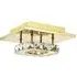 Gold Square LED Ceiling Light with Crystal Glass - Gold