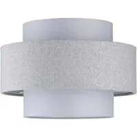 Herringbone 3 Tier Pendant Shade - Grey, Linen