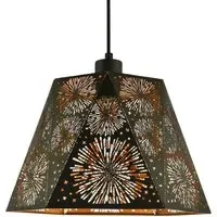 Hexagonal Pendant Lamp Shade - Black, Metal