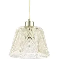 Hexagonal Pendant Lamp Shade - Clear, Glass
