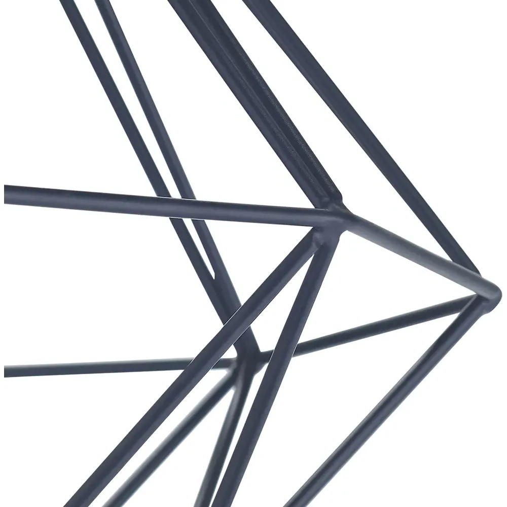 Industrial Basket Cage Semi Flush Pendant Shade - Black, Metal