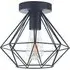 Industrial Basket Cage Semi Flush Pendant Shade - Black, Metal