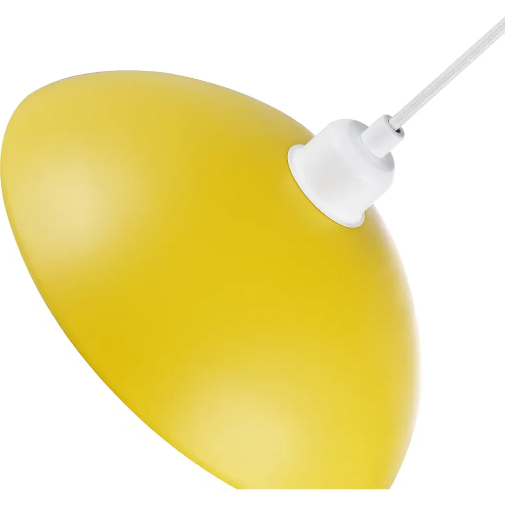 Industrial Disc Metal Pendant Shade - Yellow, Gloss
