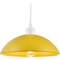 Industrial Disc Metal Pendant Shade - Yellow, Gloss