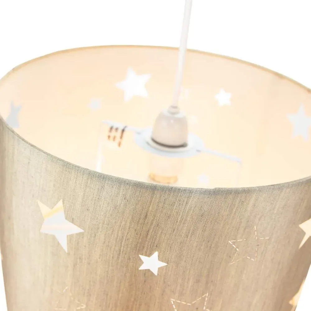 Laser Cut Stars Pendant Shade - Beige, Linen