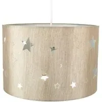 Laser Cut Stars Pendant Shade - Beige, Linen