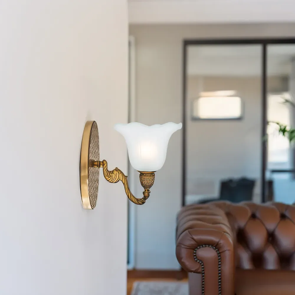 Lined Glass Shade 2 Pack - White