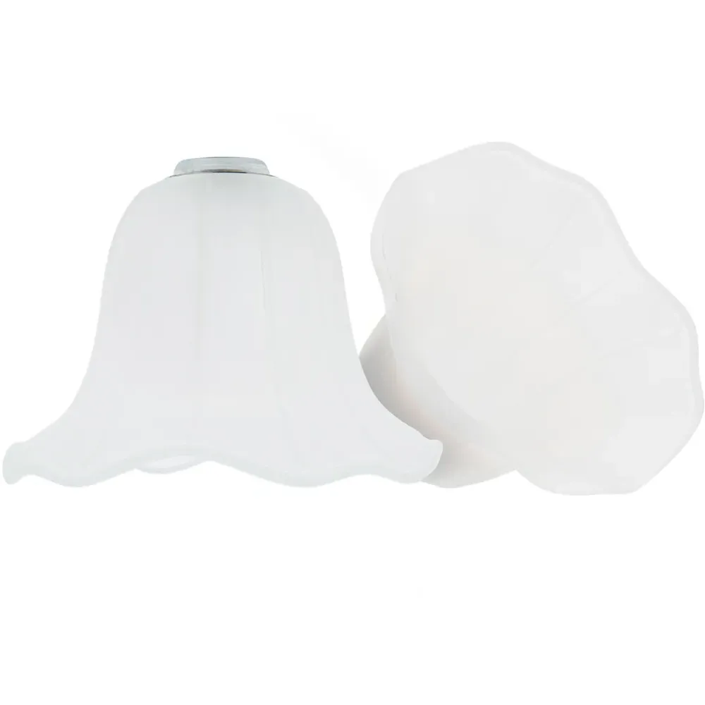 Lined Glass Shade 2 Pack - White