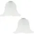 Lined Glass Shade 2 Pack - White