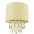 Linen Pendant Shade with Acrylic Droplets - Soft Cream