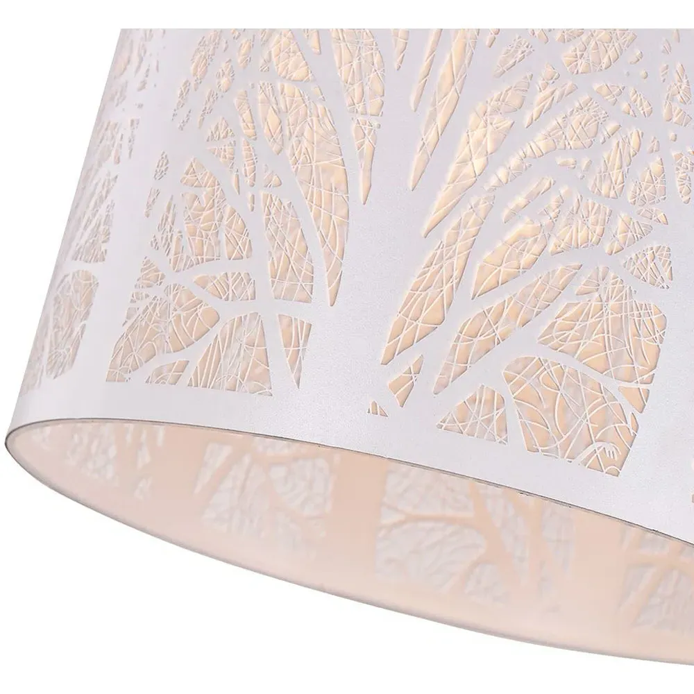 Metal Forest Design Ceiling Pendant Shade - White