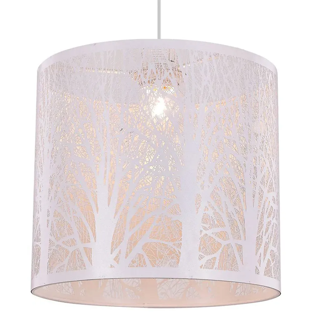 Metal Forest Design Ceiling Pendant Shade - White