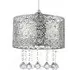 Moroccan Floral Pendant Shade with Acrylic Droplets - Chrome