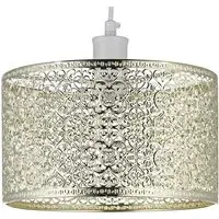 Moroccan Ornate Metal Pendant Shade - Gold