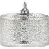 Moroccan Ornate Metal Pendant Shade - Silver