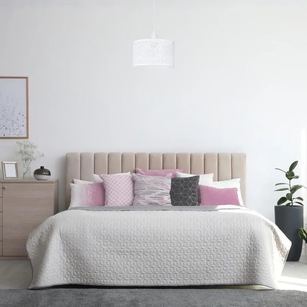 Moroccan Ornate Metal Pendant Shade - White