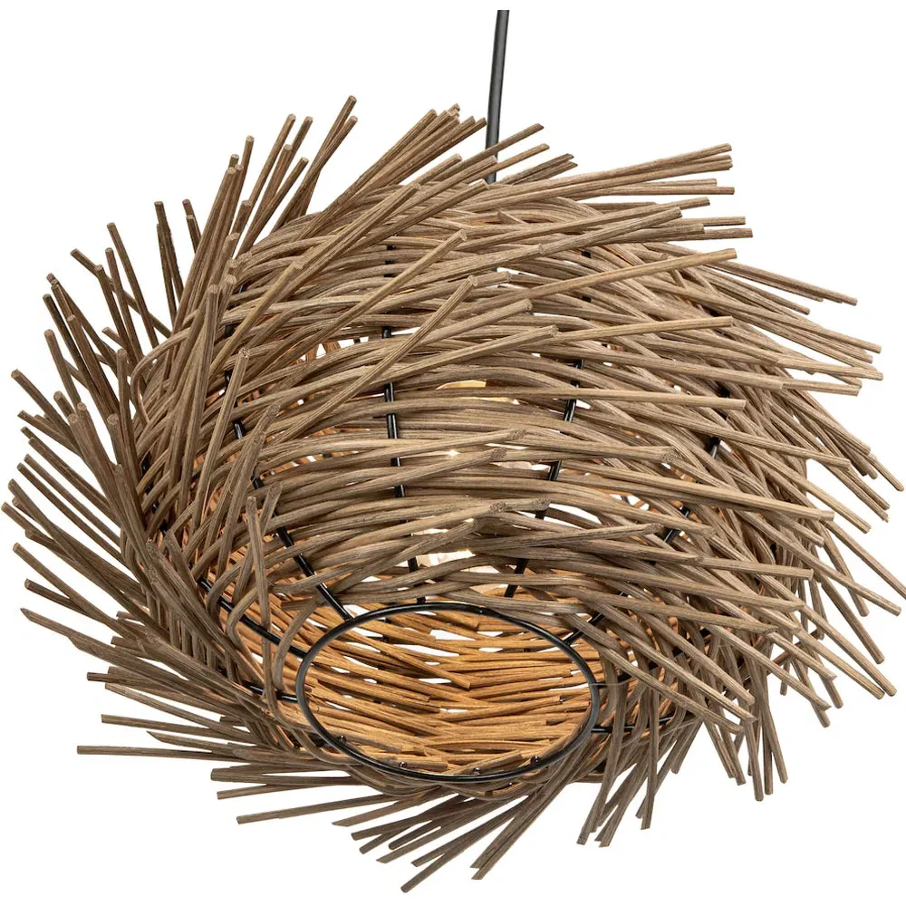 Nest Pendant Light Shade - Brown, Rattan