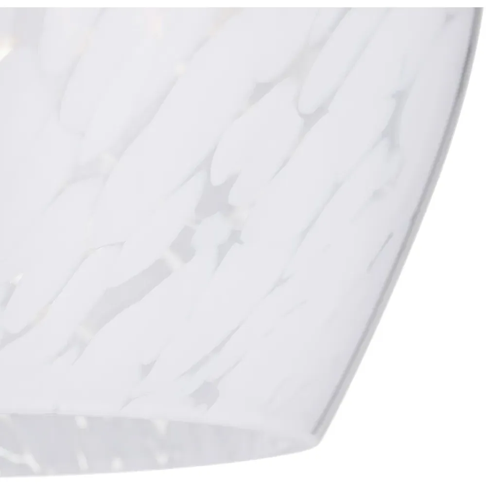 Opal Snowflake Glass Pendant Shade - White