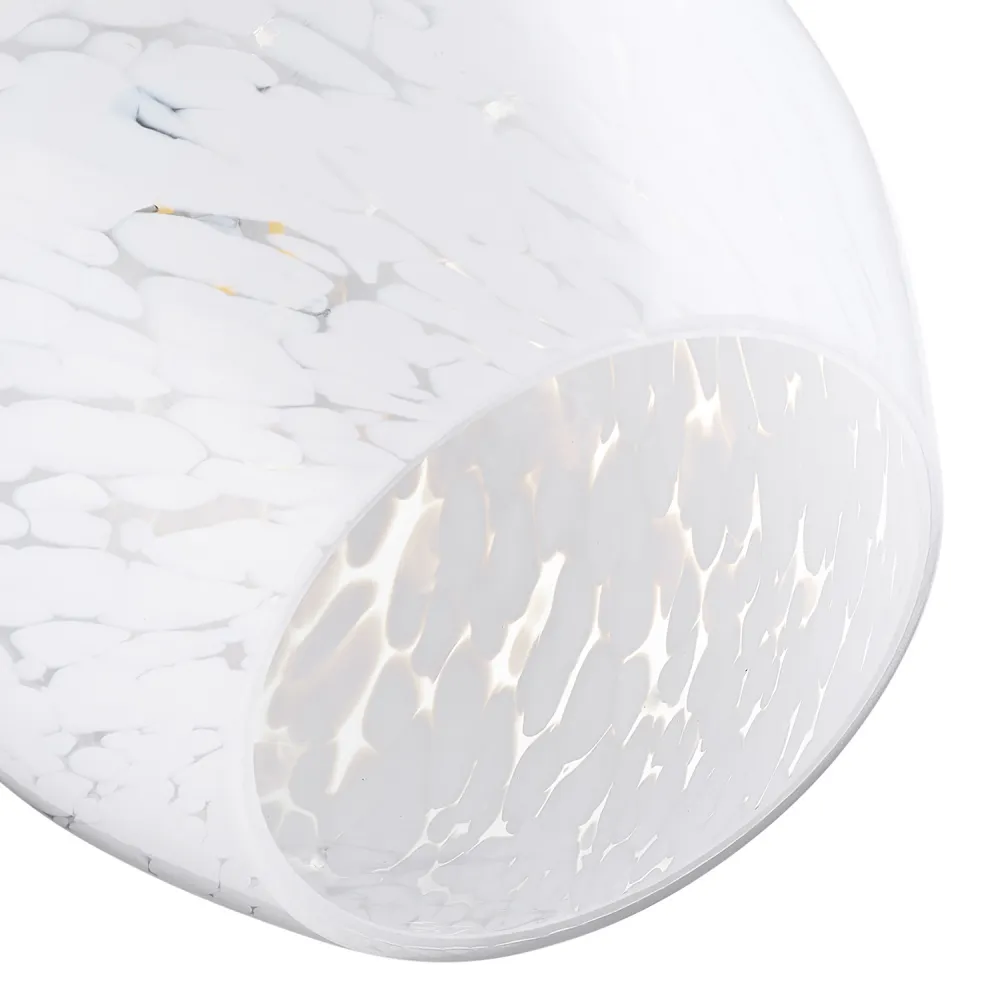 Opal Snowflake Glass Pendant Shade - White