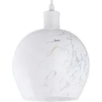 Opal Snowflake Glass Pendant Shade - White