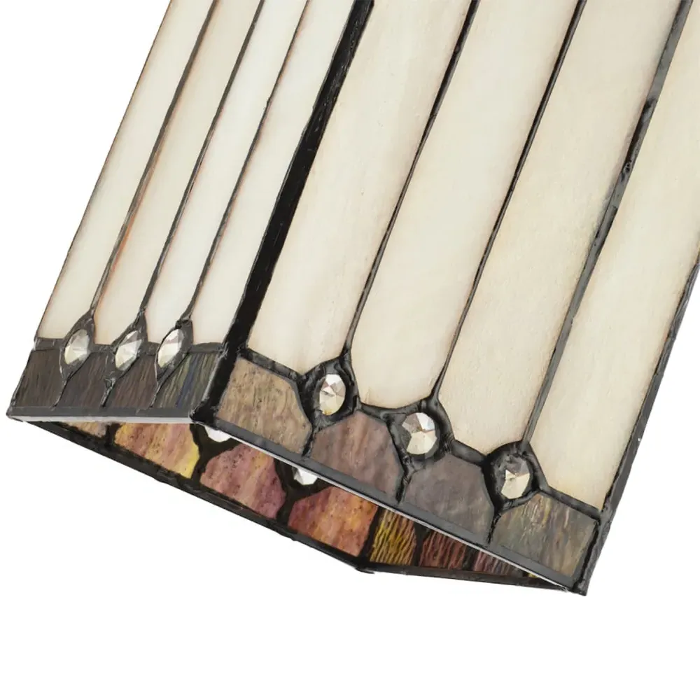 Opal Tiffany Pendant Shade - White, Stained Glass