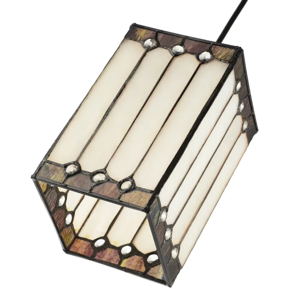 Opal Tiffany Pendant Shade - White, Stained Glass