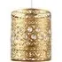 Ornate Metal Pendant Shade with Acrylic Droplets - Gold