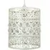 Ornate Pendant Shade with Acrylic Droplets - Cream, Metal
