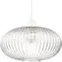 Oval Pendant Shade with Line Ribbed - Clear, Glass