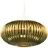 Oval Pendant Shade with Line Ribbed - Gold, Glass