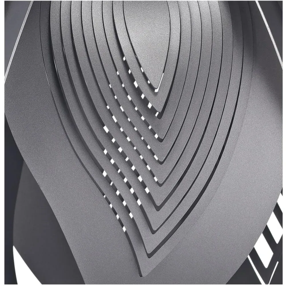 Pearl Grey Semi Flush Ceiling Light with Large Leaves