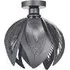 Pearl Grey Semi Flush Ceiling Light with Large Leaves