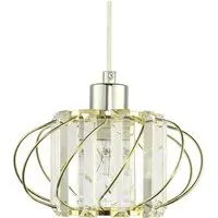 Pendant Lamp Shade with Acrylic Prism - Gold, Metal