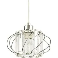 Pendant Lamp Shade with Acrylic Prism - Silver, Metal