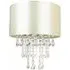 Pendant Light Shade with Crystal Droplets - Cream, Satin