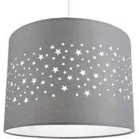 Pendant Shade with Stars - Grey, Cotton