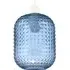 Rectangular Dimpled Glass Pendant Shade - Navy Blue