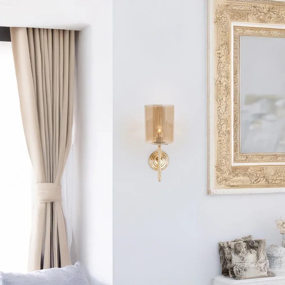 Rectangular Glass Lamp Shade 2 Pack - Amber