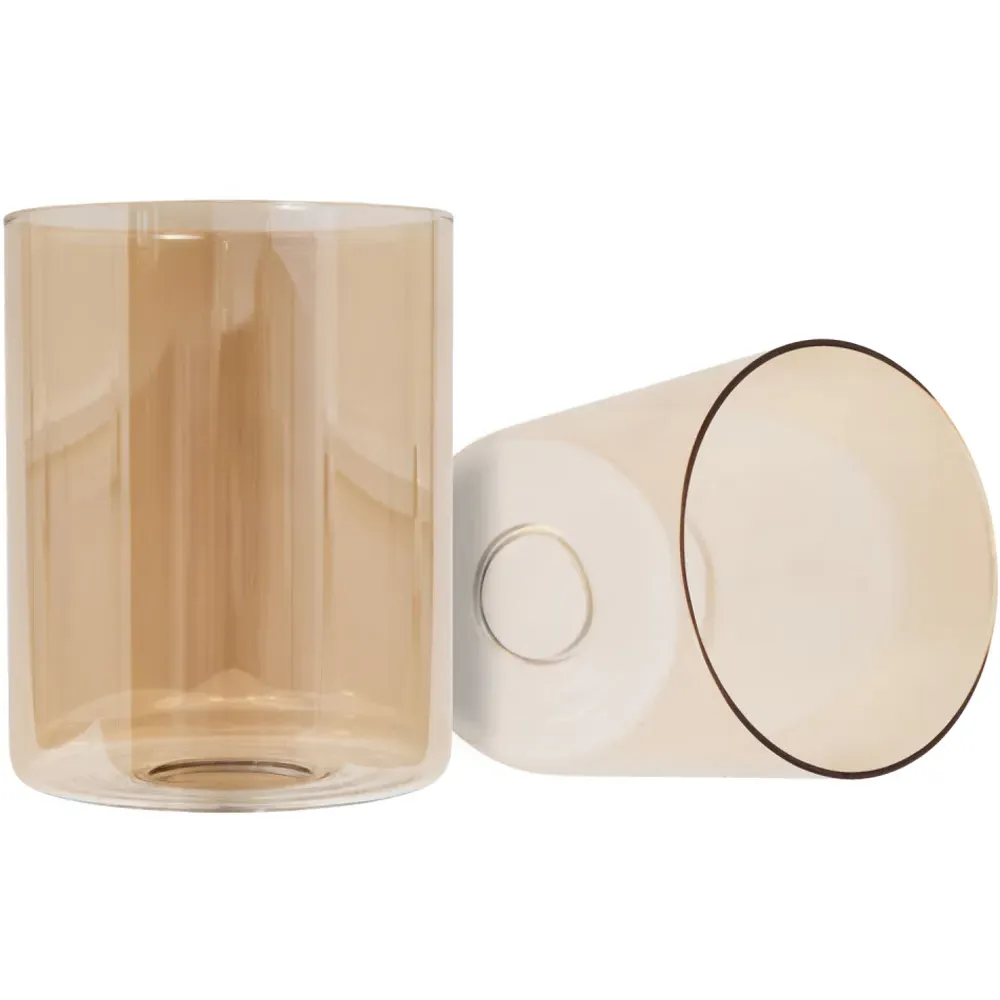 Rectangular Glass Lamp Shade 2 Pack - Amber