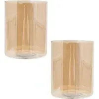 Rectangular Glass Lamp Shade 2 Pack - Amber