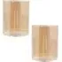 Rectangular Glass Lamp Shade 2 Pack - Amber