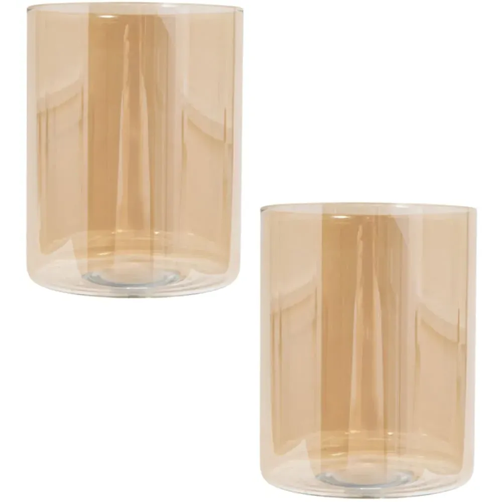 Rectangular Glass Lamp Shade 2 Pack - Amber image