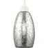 Rectangular Pendant Shade with Foil Print - Silver, Glass