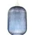 Ribbed Glass Pendant Shade - Navy Blue