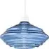 Ribbed Honeycomb Glass Pendant Light Shade - Blue