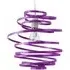 Ribbon Swirl Ceiling Light Pendant - Purple, Metal